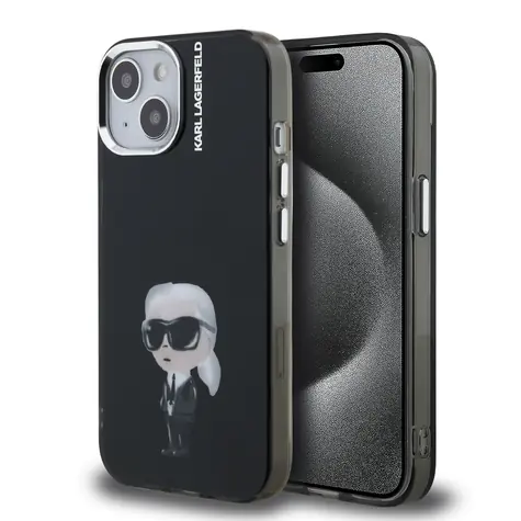 Karl Lagerfeld IML Aquarelle Karl Zadní Kryt pro iPhone 15 Black