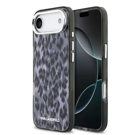 Karl Lagerfeld IML Leopard MagSafe Zadní Kryt pro iPhone Air Grey