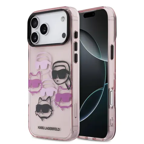 Karl Lagerfeld IML Multi K&CH Heads Zadní Kryt pro iPhone 17 Pro Max Pink