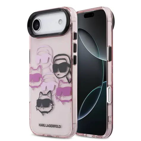 Karl Lagerfeld IML Multi K&CH Heads Zadní Kryt pro iPhone Air Pink