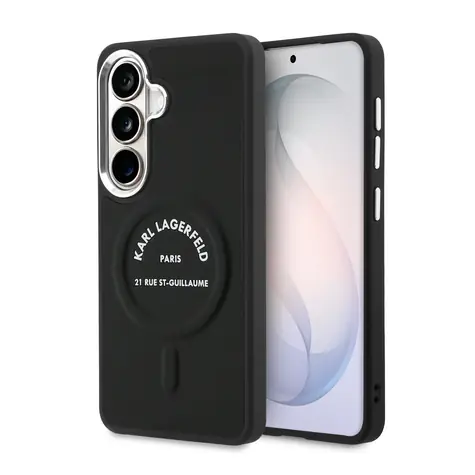 Karl Lagerfeld PU RSG Logo Magnetic Zadní Kryt pro Samsung Galaxy S26 Black