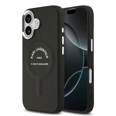 Karl Lagerfeld PU RSG Logo MagSafe Zadní Kryt pro iPhone 17 Black