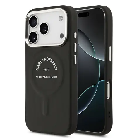 Karl Lagerfeld PU RSG Logo MagSafe Zadní Kryt pro iPhone 17 Pro Black
