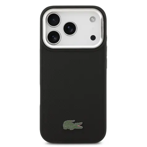 Lacoste Iconic Petit Pique Camera Stand MagSafe Zadní Kryt pro iPhone 17 Pro Black