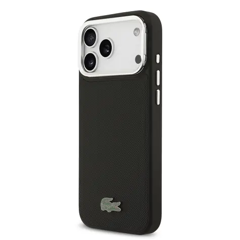 Lacoste Iconic Petit Pique Camera Stand MagSafe Zadní Kryt pro iPhone 17 Pro Max Black
