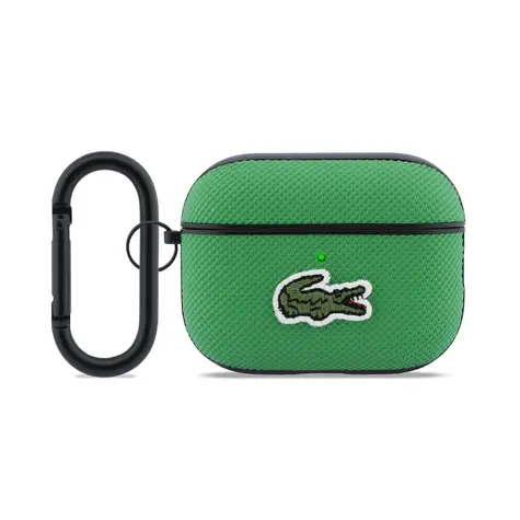 Lacoste Petit Pique Croc Logo Patch Pouzdro pro AirPods Pro 3 Green