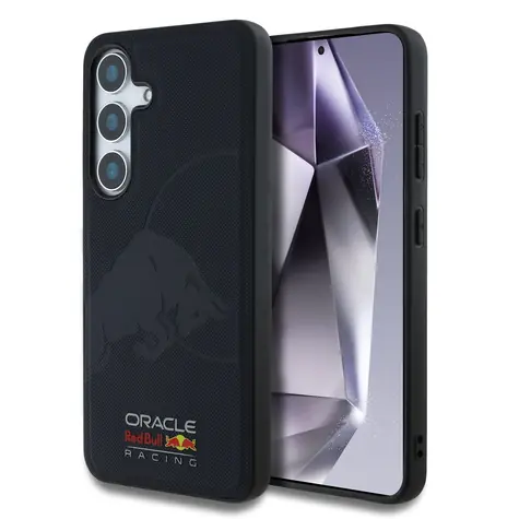 Red Bull Leather Meshed Debossed Logo MagSafe Zadní Kryt pro Samsung Galaxy S25 Navy