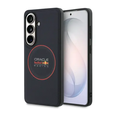 Red Bull PU Leather Meshed Red Ring Magnetic Zadní Kryt pro Samsung Galaxy S26 Navy