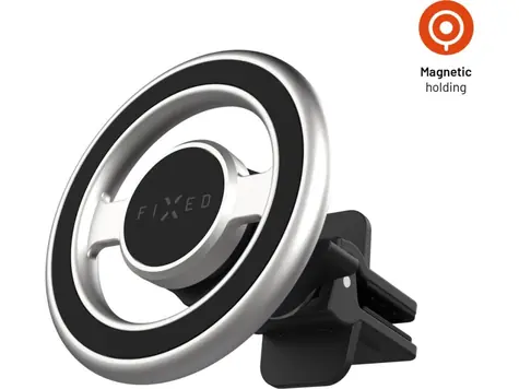 FIXED Magnetický kovový držák MagMount Vent do ventilace s podporou MagSafe stříbrný