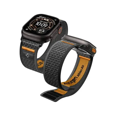 Spigen Athlex Air 2 Active Band řemínek pro Apple Watch 49mm/46mm/45mm/44mm černo-oranžová