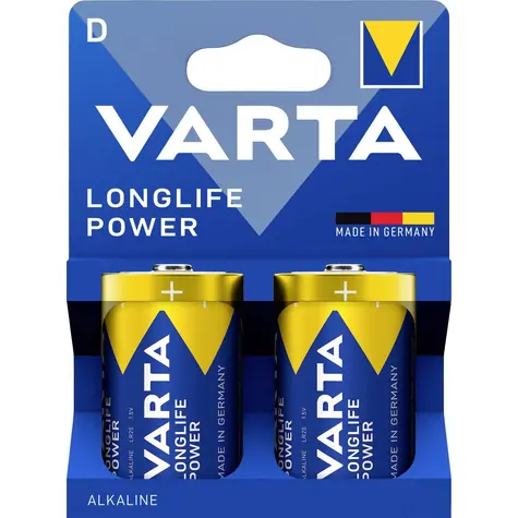 Varta Longlife Power Mono Alkaline Baterie D LR 20 / 1.5V / 2ks / blistr
