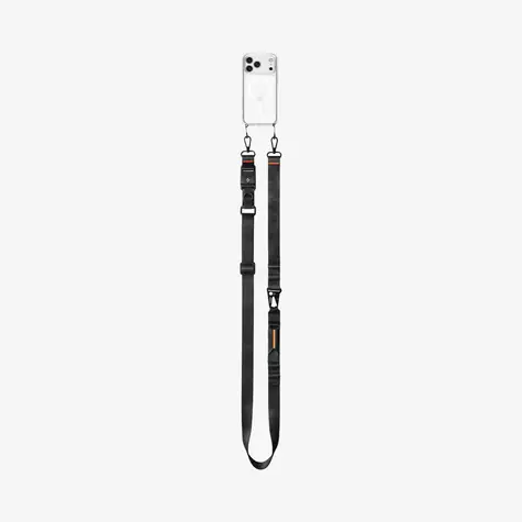 Spigen DA30M Universal Crossbody Lanyard Strap popruh k telefonu na krk černá