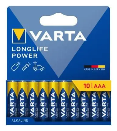 Varta Longlife Baterie AAA 10ks / 1.5V / alkalická / v blistru