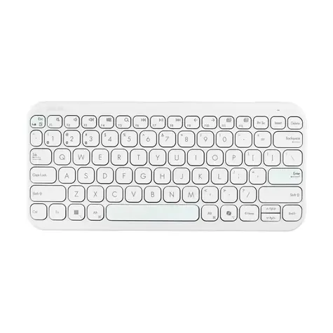 ASUS Marshmallow KW100 bílá / bezdrátová klávesnice / nízký profil kláves / CZ & SK layout 