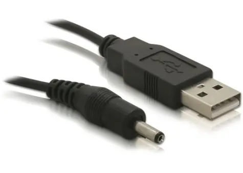 Delock Napájecí kabel z USB DC jack 3,5 mm černá / kabel 1.5 m 