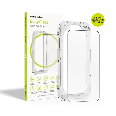 Mobile Origin EasyGlass Ochranné sklo EasyGlass s aplikátorem pro Apple iPhone 17e & 16e & 14 & 13 & 13 Pro