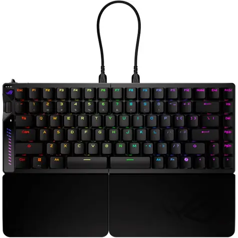 ASUS ROG Falcata černá / Bezdrátová herní klávesnice / mechanická / ROG HFX Magnetic V2 / RGB / BT / USB-C / US