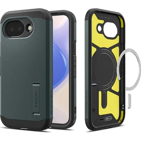 Spigen Tough Armor kryt s MagSafe pro Google Pixel 10a abyss green