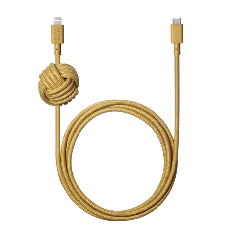 Native Union Night Cable USB-C - Lightning 3m žlutá