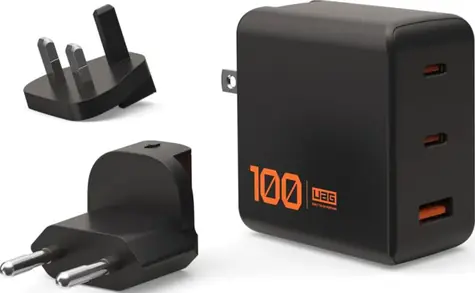 UAG SRGE 100W černá / nabíječka do sítě / 2x USB-C + 1x USB-A 
