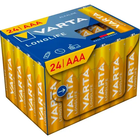 Varta Longlife Baterie AAA 24ks / 1.5V / alkalická / v boxu
