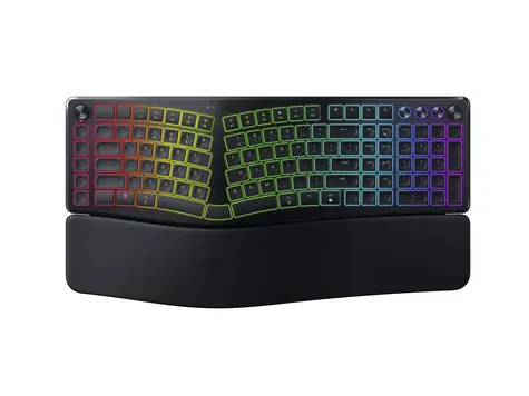 Razer Pro Type Ergo černá / bezdrátová ergonomická klávesnice / 2.4GHz / Bluetooth / USB-C / US Layout