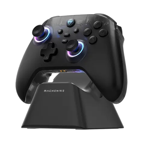 Machenike G3 V2 černá / Bezdrátový herní ovladač s nabíjecí stanicí / Bluetooth / 2.4GHz / USB-C / Nintendo Switch/Switc