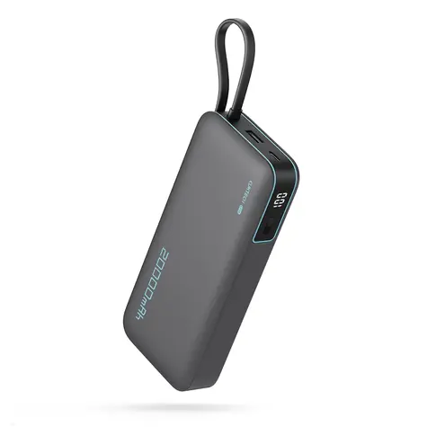 Cuktech CUKP200NGLDG PowerBanka 55W šedá / 20000mAh / USB-C / USB-A / USB-C kabel