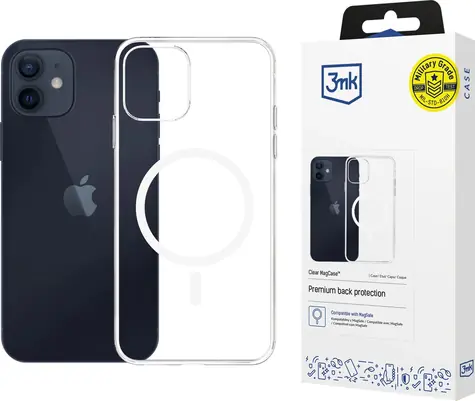 3mk Clear MagCase ochranný kryt pro Apple iPhone 12/12 Pro čirá