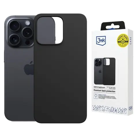 3mk HARDY MagSilicone ochranný kryt pro Apple iPhone 16 Pro Max Graphite černá