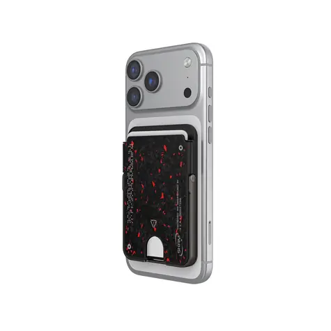 SKINARMA Vektor magnetický držák karet s chytrým stojánkem na mobilní telefon, Black