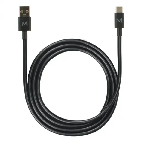 Mobilis 020013 Kabel USB-A/USB-C 15W 1m černá / 1x USB-C (M) / 1x USB-A (M)