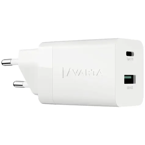 Varta Speed Charger nabíječka do sítě bílá / 38W / 1x USB-C + 1x USB-A 