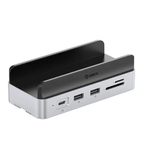 Orico MiniDock Dokovací stanice stříbrná / 3x USB-C + 3x USB-A + 1x HDMI + 1x LAN + SD/TF 