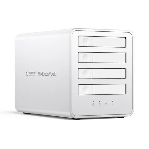 Orico 8848U4 Dokovací stanice bílá / pro 4 disky M.2 NVMe / 32TB / 10 GB/s / USB-C - USB-C kabel