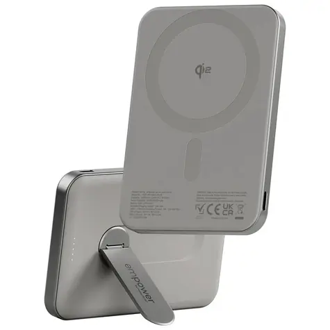 PanzerGlass empower bezdrátová Qi2 powerbanka 5000 mAh / MagSafe / Kickstand / šedá