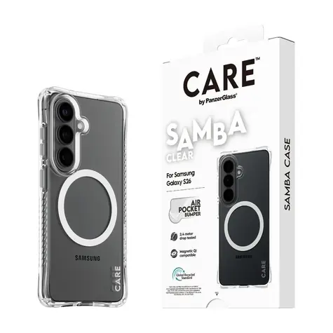 PanzerGlass CARE kryt Samsung Galaxy S26 Samba čirý/bílý Qi