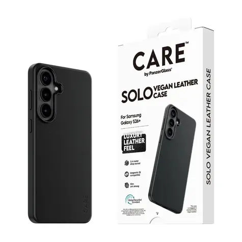 PanzerGlass CARE kryt Samsung Galaxy S26+ SOLO Qi černá veganská kůže