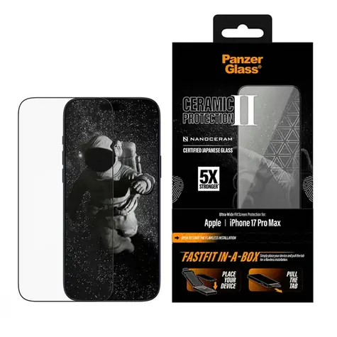 PanzerGlass Ceramic II Apple iPhone 17 Pro Max s bezprašným instalačním boxem
