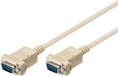 Rozbaleno - MicroConnect sériový kabel RS-232, D-SUB 9-pin (M) - D-SUB 9-pin (M) 2m bílá / rozbaleno