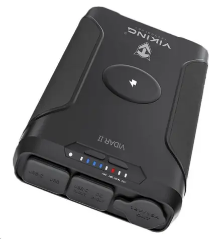 Viking VIDAR II outdoorová powerbanka černá / 72000 mAh / DC / USB-A + 2x USB-C + bezdrátové nabíjení / IP65