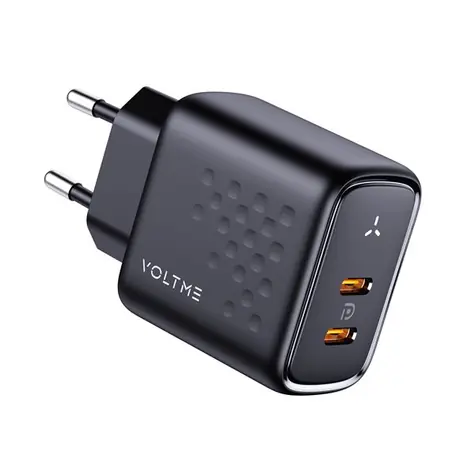 Rozbaleno - VOLTME Revo 45 Duo CC 45W černá / GaN / 45W / 2x USB-C  / rozbaleno