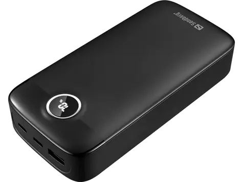 Sandberg SemiSolidState Powerbank 20000mAh černá / 1x USB-A + 2x USB-C / 20W