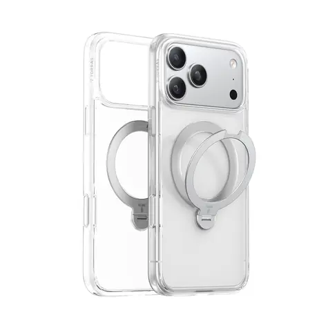 Torras Ostand Q3 Spin Case Ochranné pouzdro pro Apple iPhone 17 Pro Max čirá