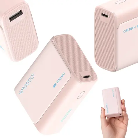 Cuktech CP13 30W PowerBanka růžová / 10000mAh / USB-C + USB-A