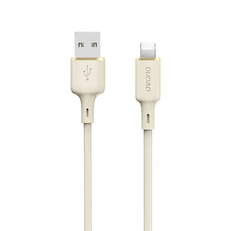 Dudao Datový kabel  L7SL / USB-A / Lightning 5A / 1 m / béžová