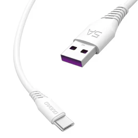 Dudao Datový kabel L2T / USB-C / 5A / 2 m / bílá