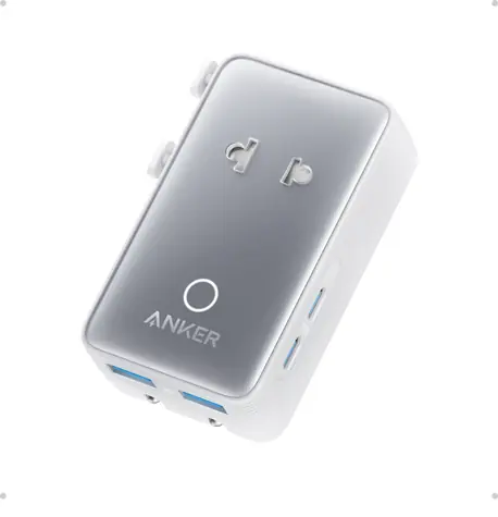 Anker Nano bílá / Cestovní nabíjecí stanice / 20 W / 2xUSB-C / 2xUSB / s adaptéry pro zásuvky UK/US/AU/EU