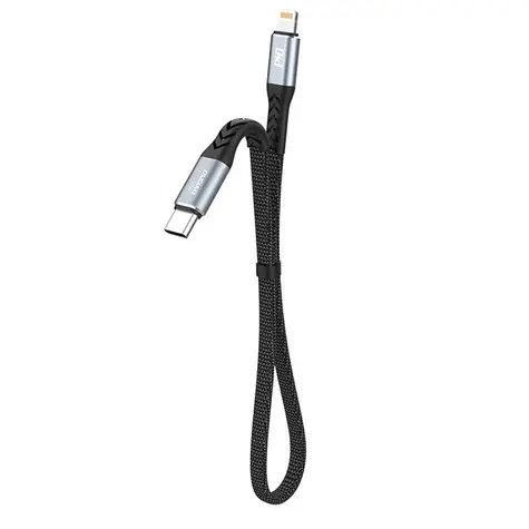 Dudao Datový kabel  L10P / USB-C / Lightning 20W / 0.23 m / černá