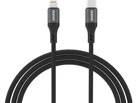 Dudao Datový kabel  L3CL / USB-C / Lightning 30W / 1.2 m / černá